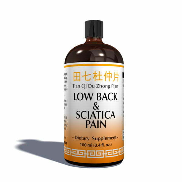 Low Back & Sciatica Pain Remedy - Organic Traditional Herbal Extract 100ml Bottle - Chinese Medicine Natural Home Remedies
